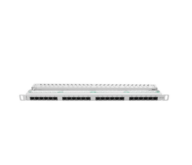 Lanberg Patchpanel 24p 19" 0,5U UTP 5e organizer (szary) - 457235 - zdjęcie